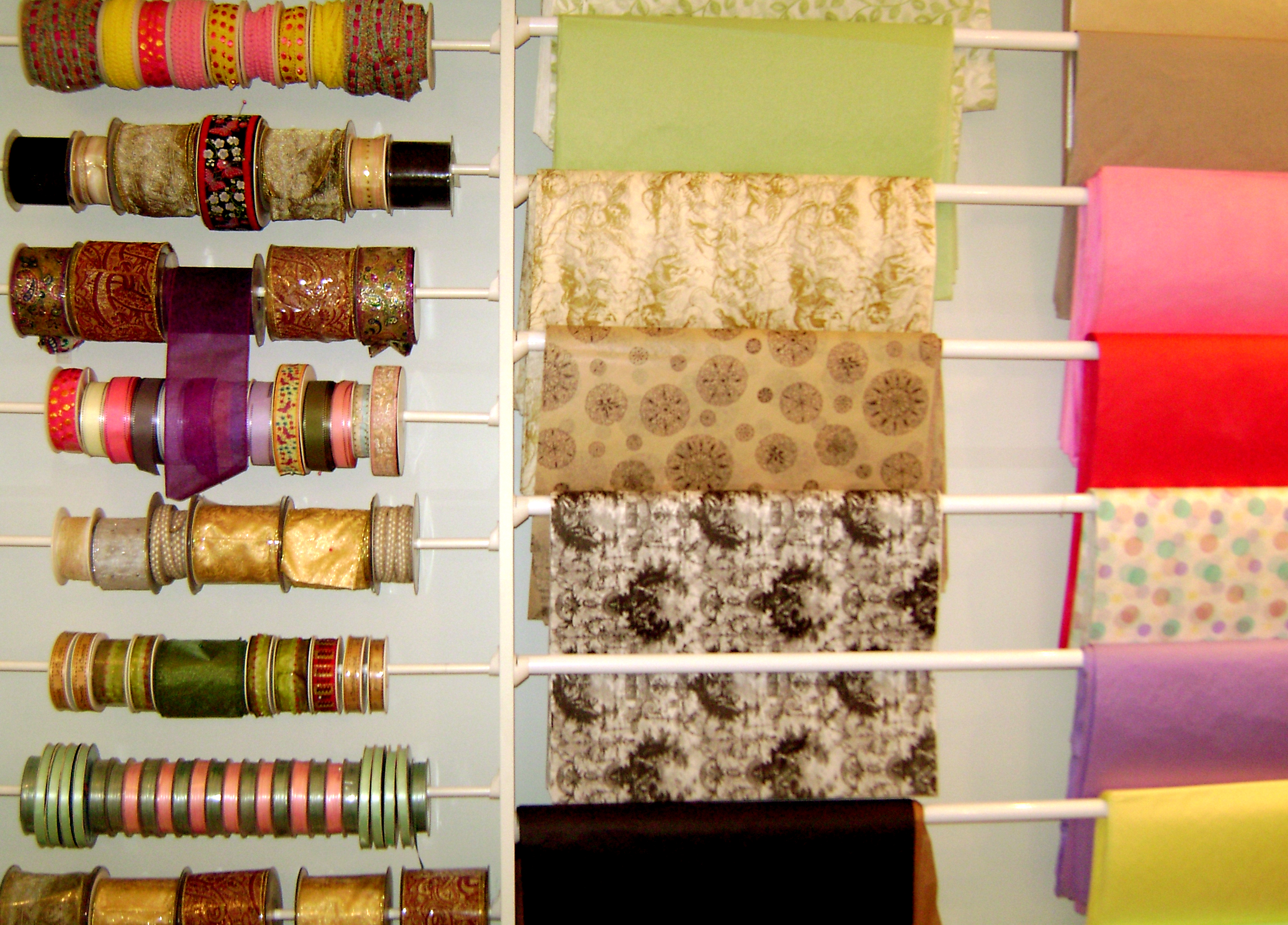 the gift wrapping booth