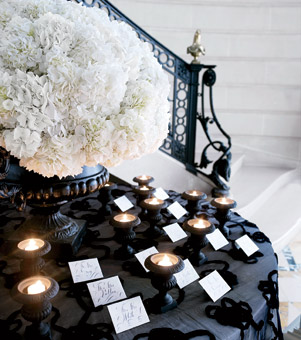 black andwhite wedding